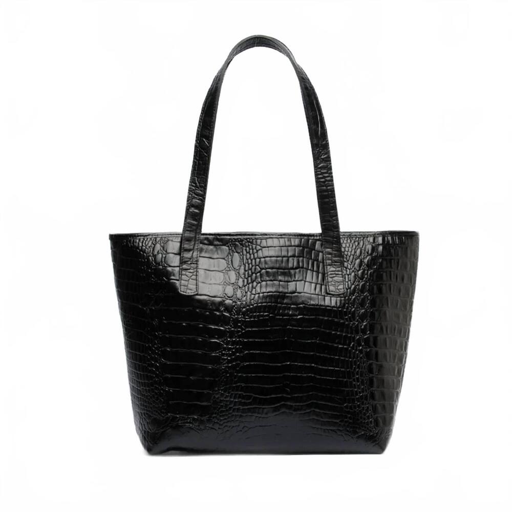 NEW FLOREZ women's kyle croc tote bag in black